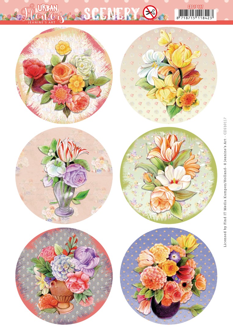 Push Out Scenery - Jeanine's Art - Urban Flowers - Tulips Round