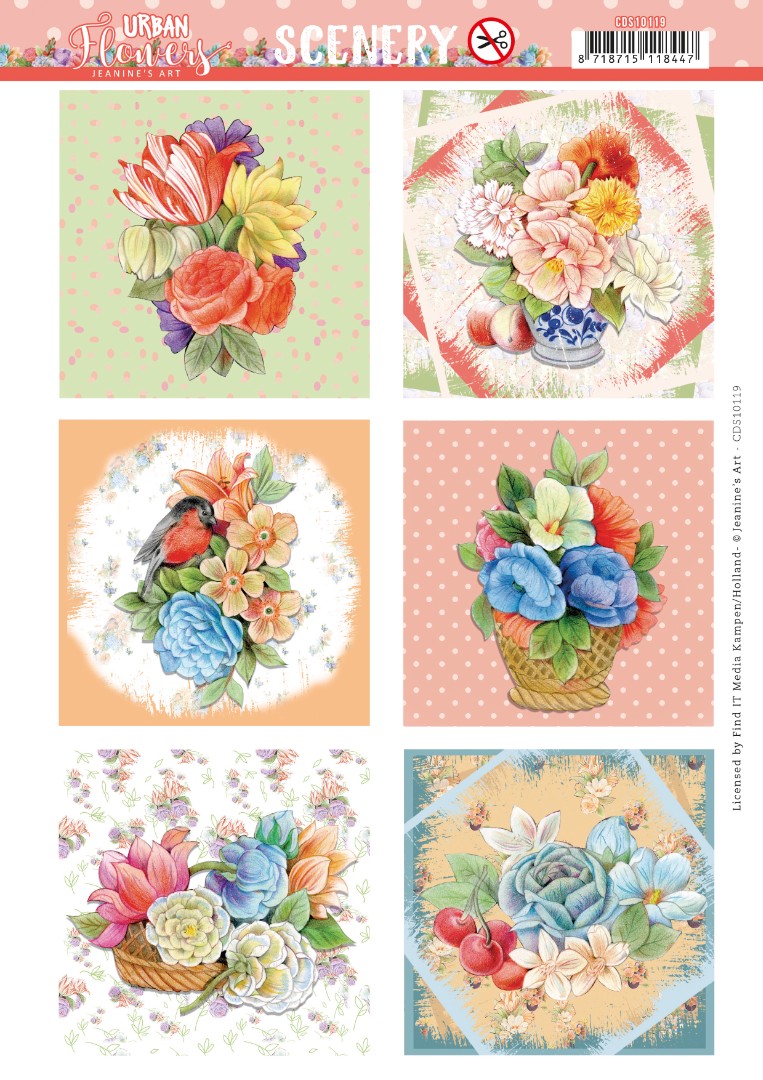 Push Out Scenery - Jeanine's Art - Urban Flowers - Wild Rose Square Push Out Scenery - Jeanine's Art - Urban Flowers - Wild Rose Square
