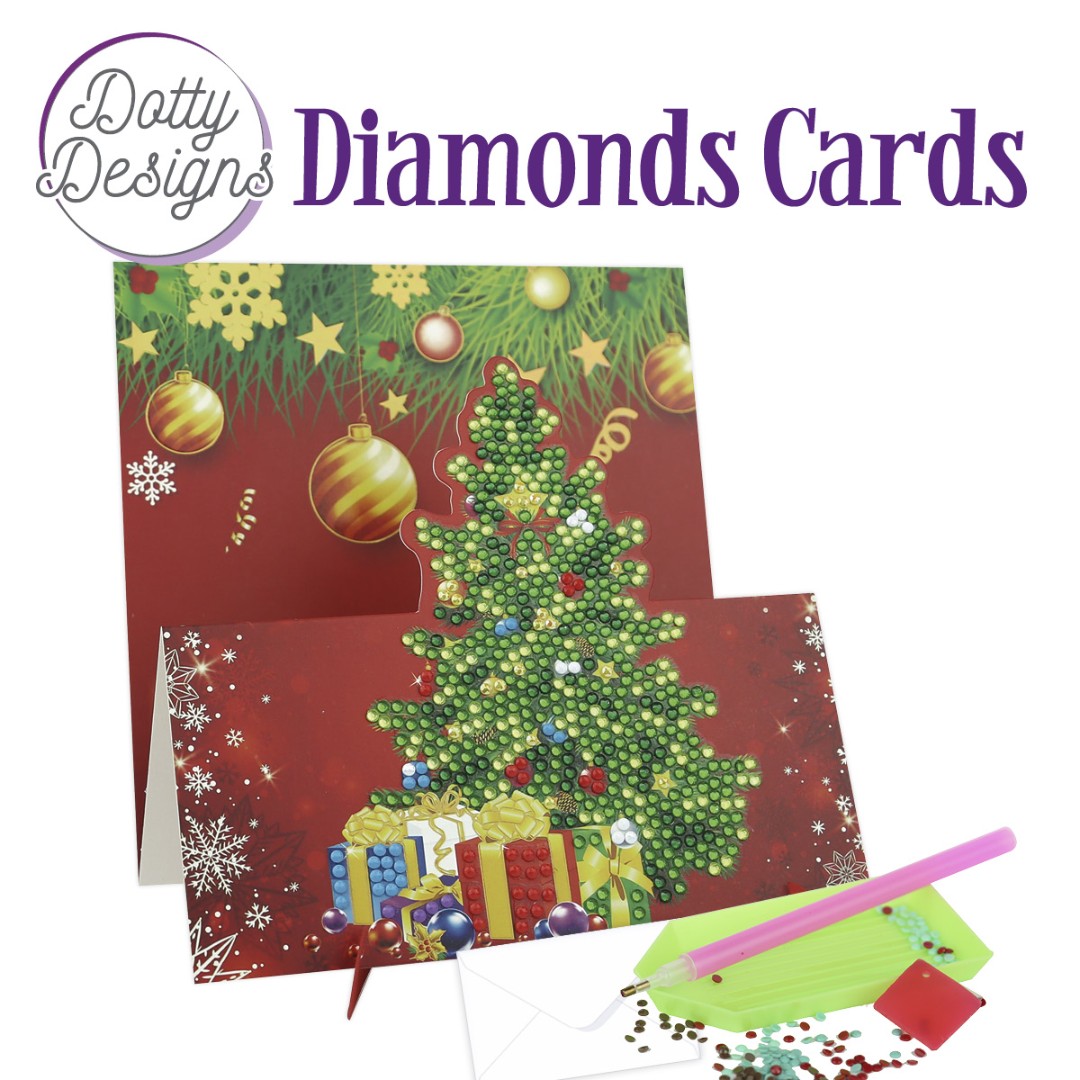Dotty Designs Diamond Easel Card 132 - Christmas Tree Dotty Designs Diamond Easel Card 132 - Christmas Tree