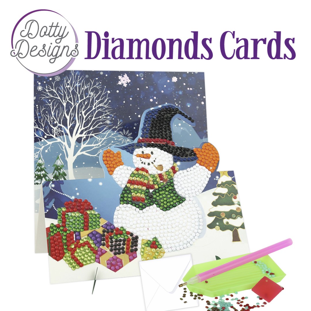 Dotty Designs Diamond Easel Card 133 - Snowman Dotty Designs Diamond Easel Card 133 - Snowman