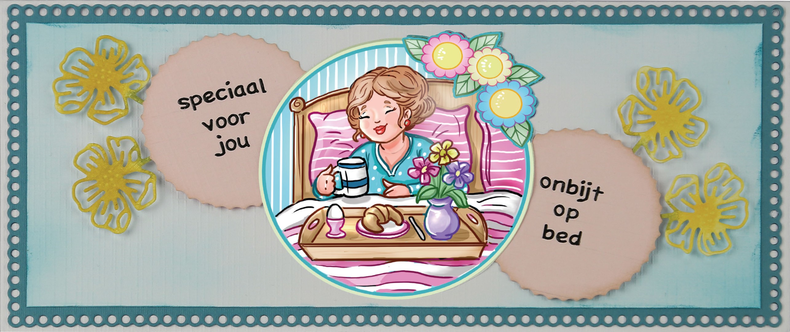 3D Cutting Sheet - Yvonne Creations - Bubbly Girls - Sweetheart - Breakfast