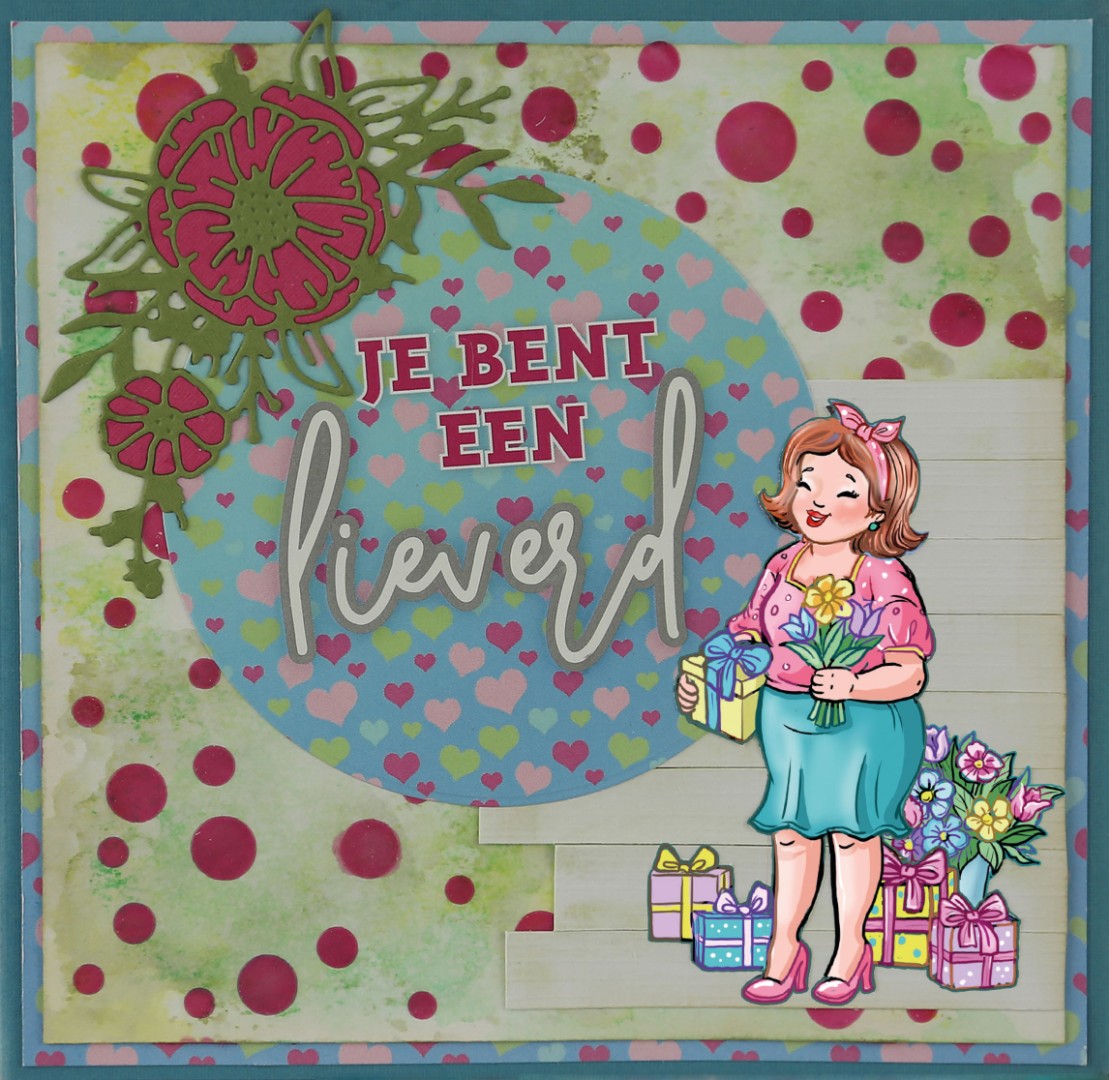 3D Cutting Sheet - Yvonne Creations - Bubbly Girls - Sweetheart - Flowers and gifts