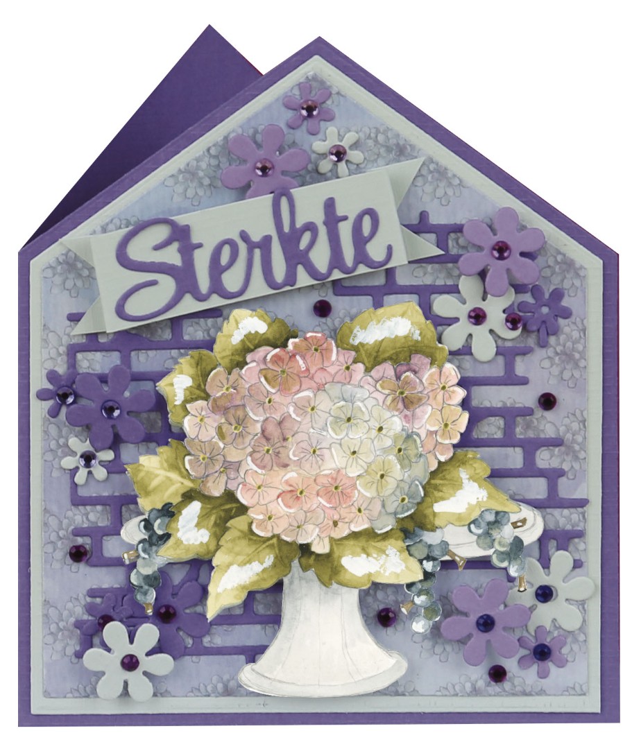Dies - Precious Marieke - Purple Passion - Wall with Pansies