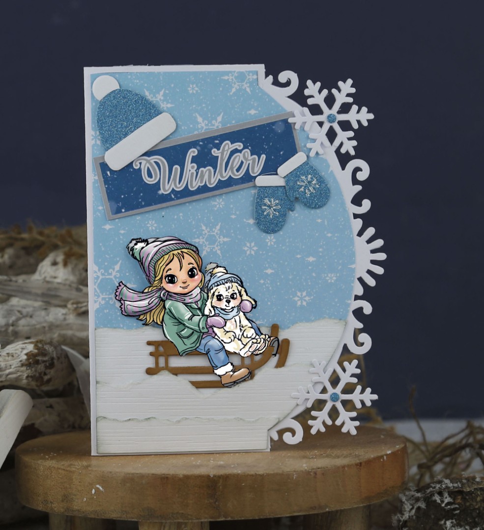 Card Deco Snowflake Collection - Shape Card White