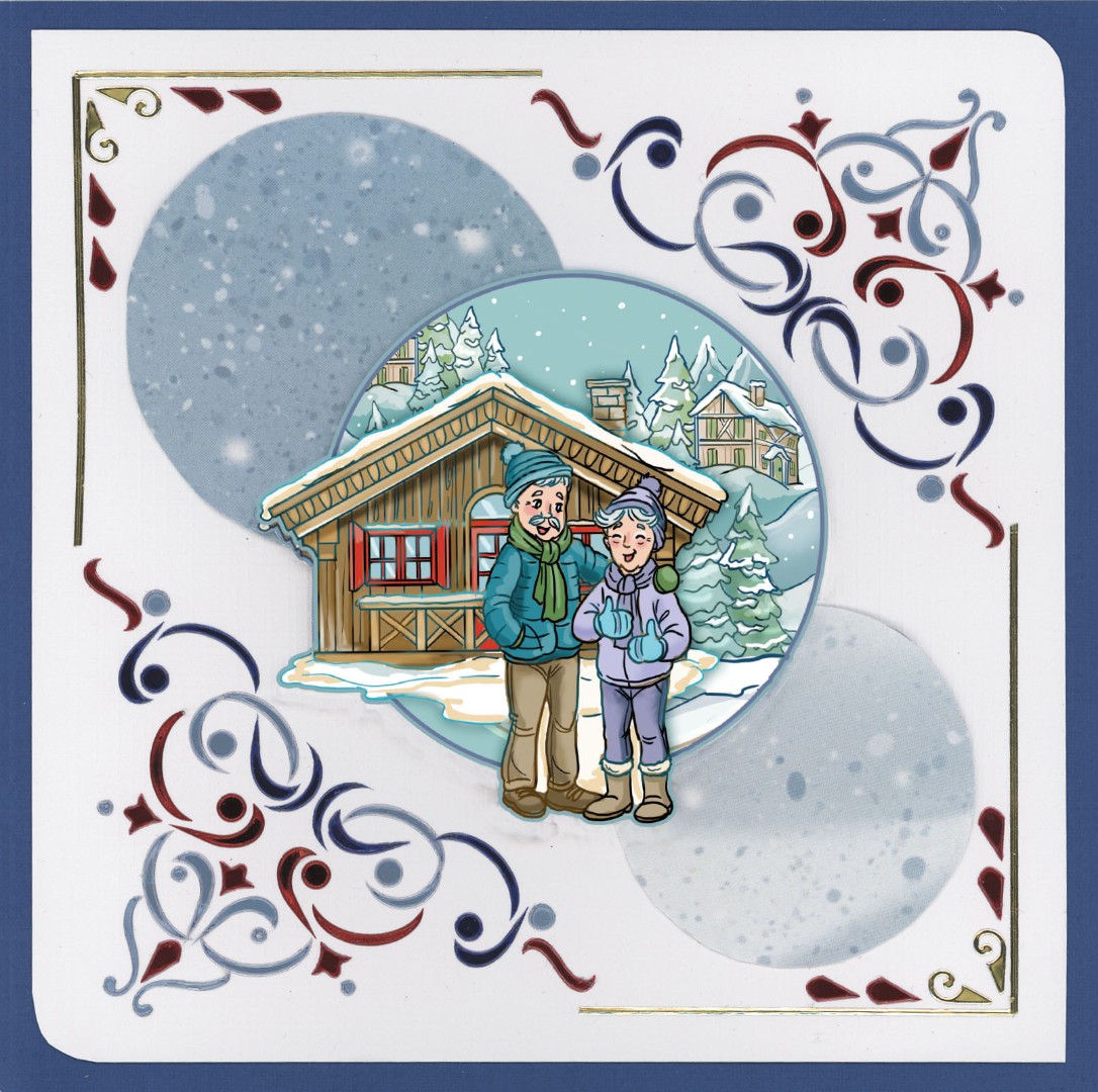 3D Push Out - Yvonne Creations - Funky Nanna – Nordic Winter - Ice Fishing