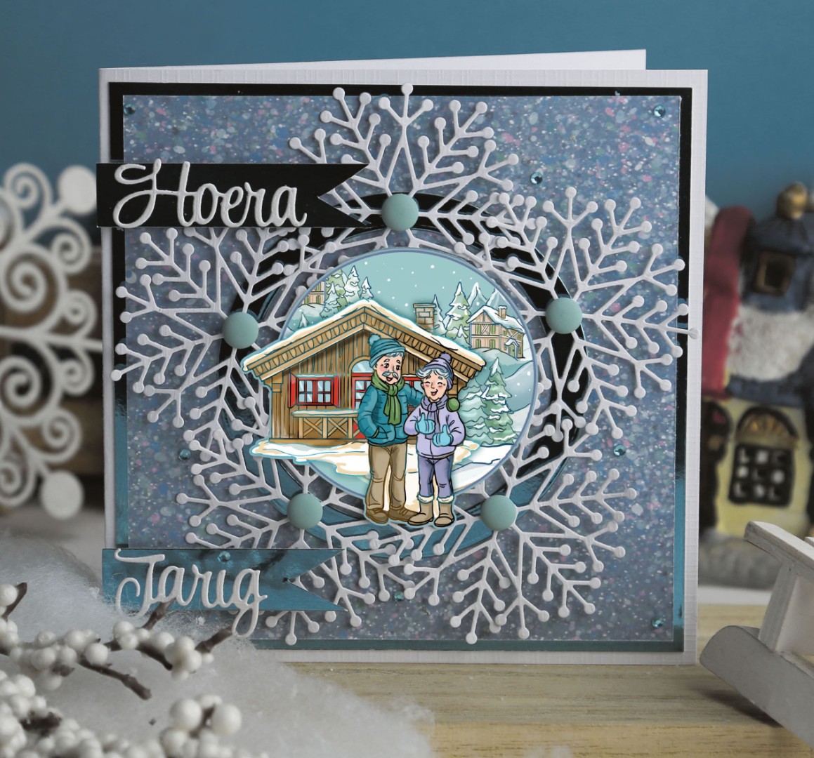 3D Push Out - Yvonne Creations - Funky Nanna – Nordic Winter - Cosy Together