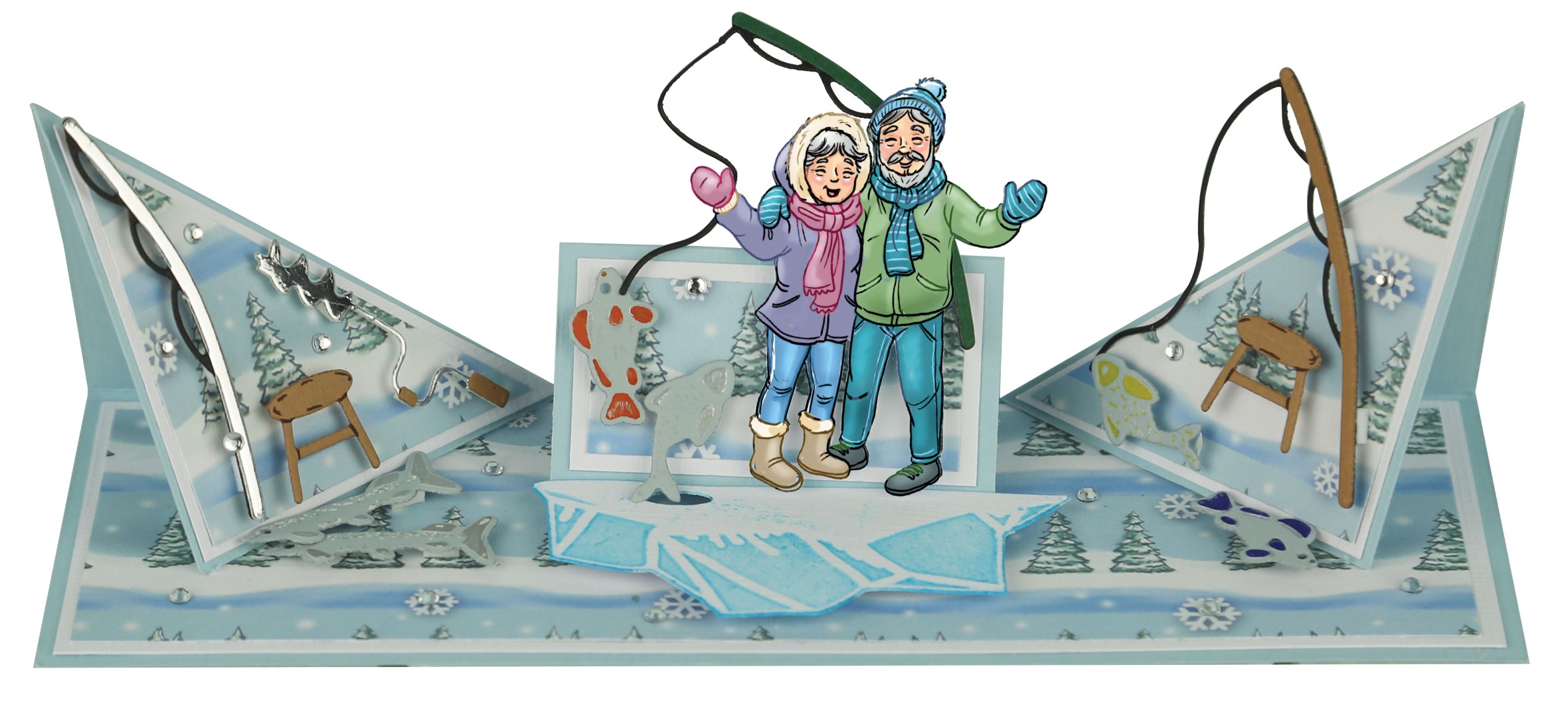 Dies - Yvonne Creations - Funky Nanna – Nordic Winter - Nordic Fishing