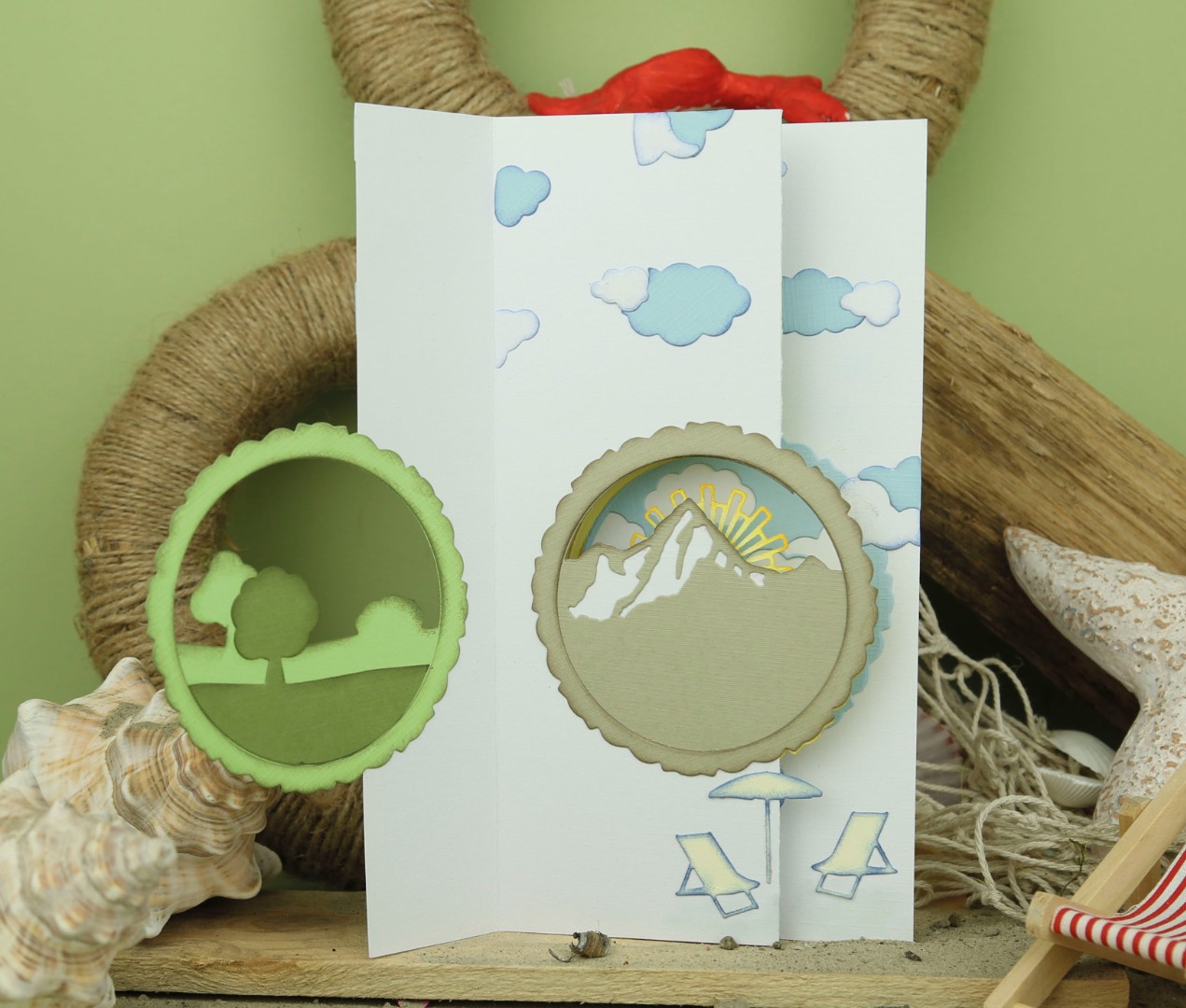 Card Deco Essentials - Build a Scene Dies - In the Mountains