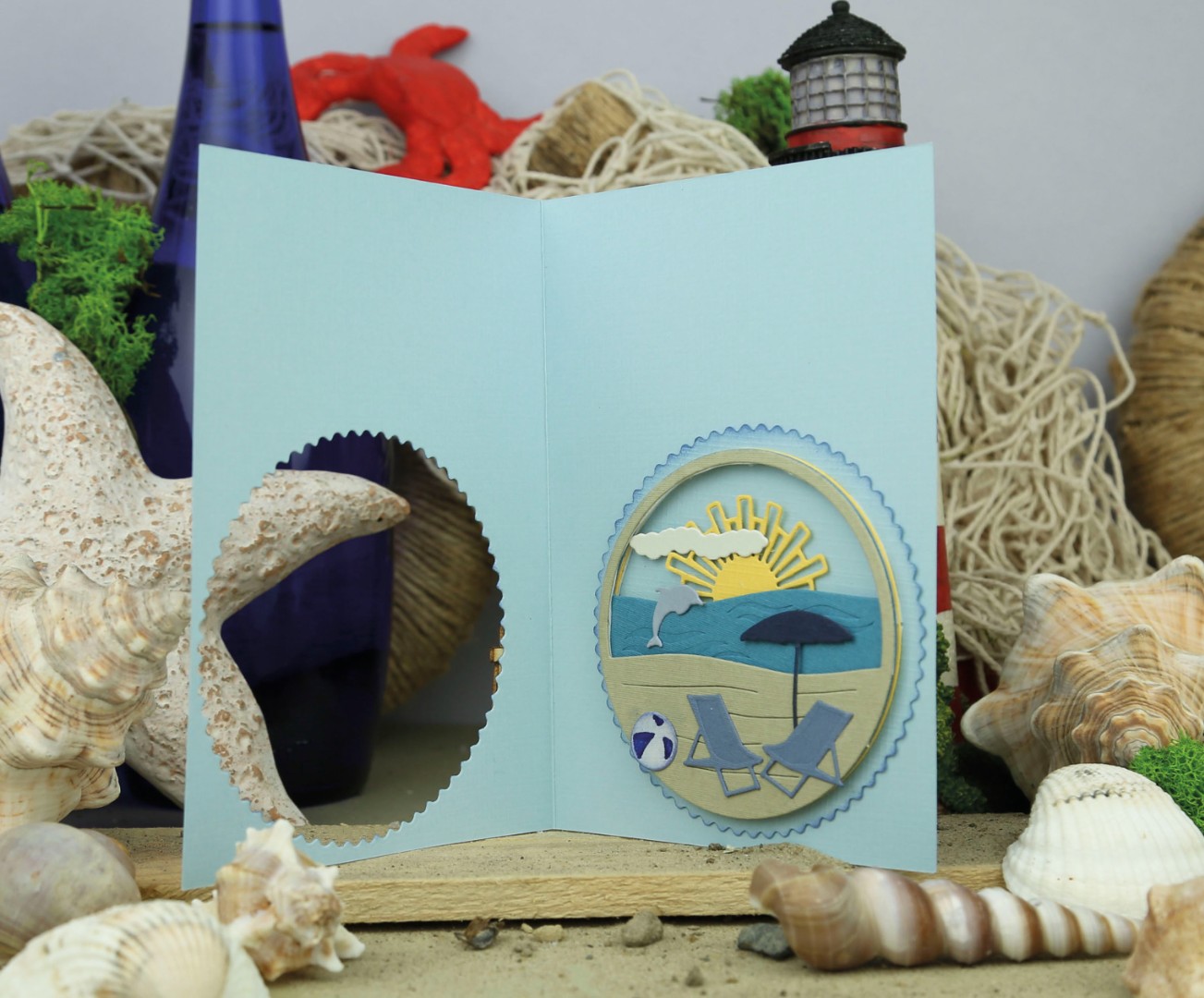 Card Deco Essentials - Build a Scene Dies - On the Beach