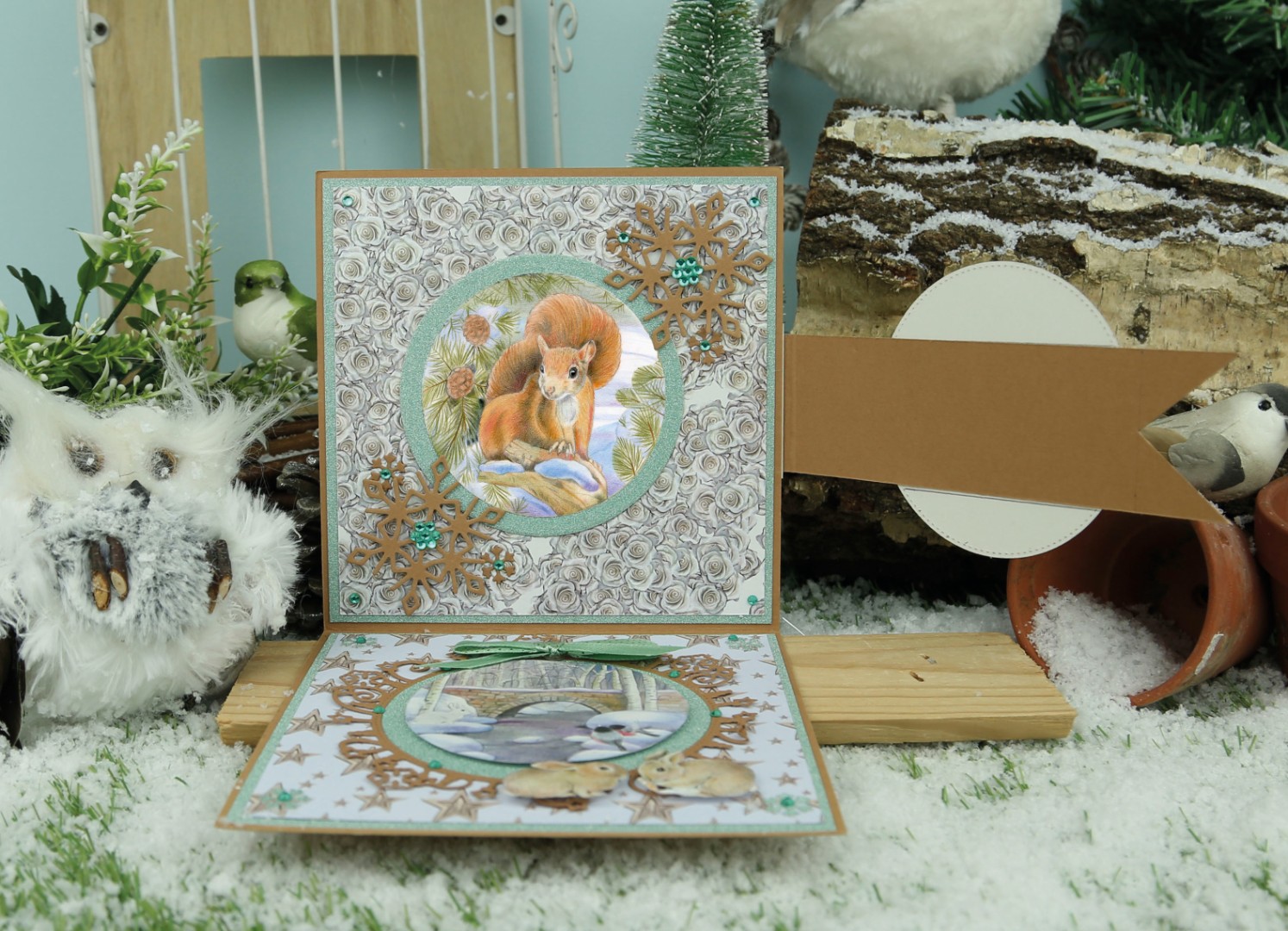 3D Push Out - Jeanine's Art - Winter Garden - Pheasant
