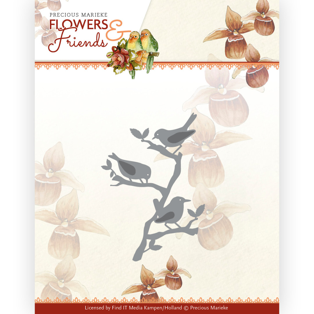 Dies - Precious Marieke - Flowers and Friends - Birds on a Branch Dies - Precious Marieke - Flowers and Friends - Birds on a Branch