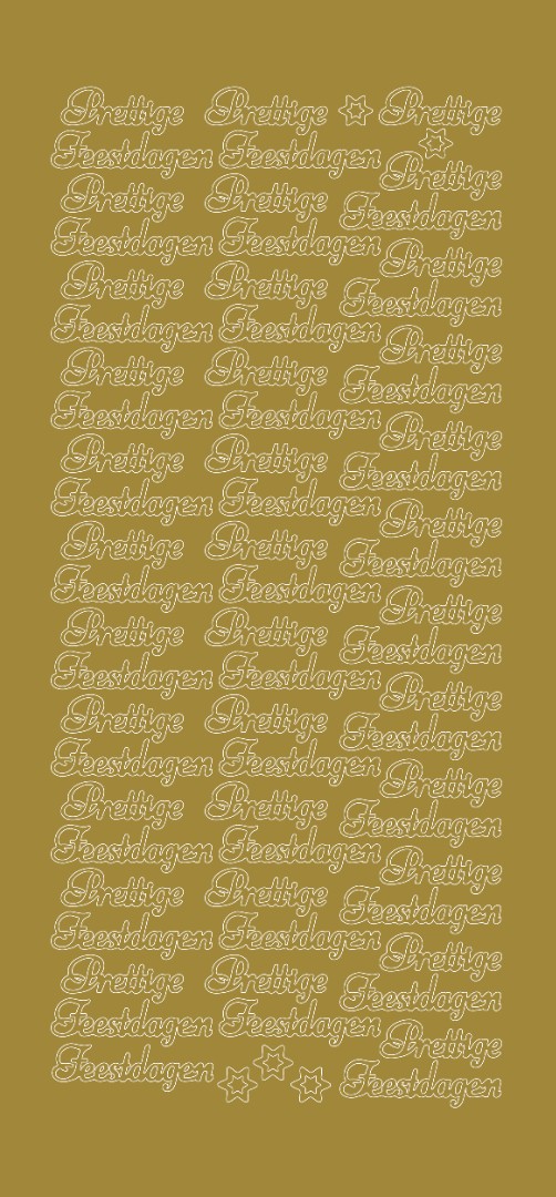 Prettige feestdagen klein - Gold Prettige feestdagen klein - Gold