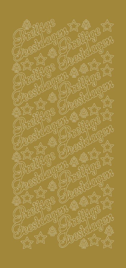 Prettige feestdagen groot - Gold