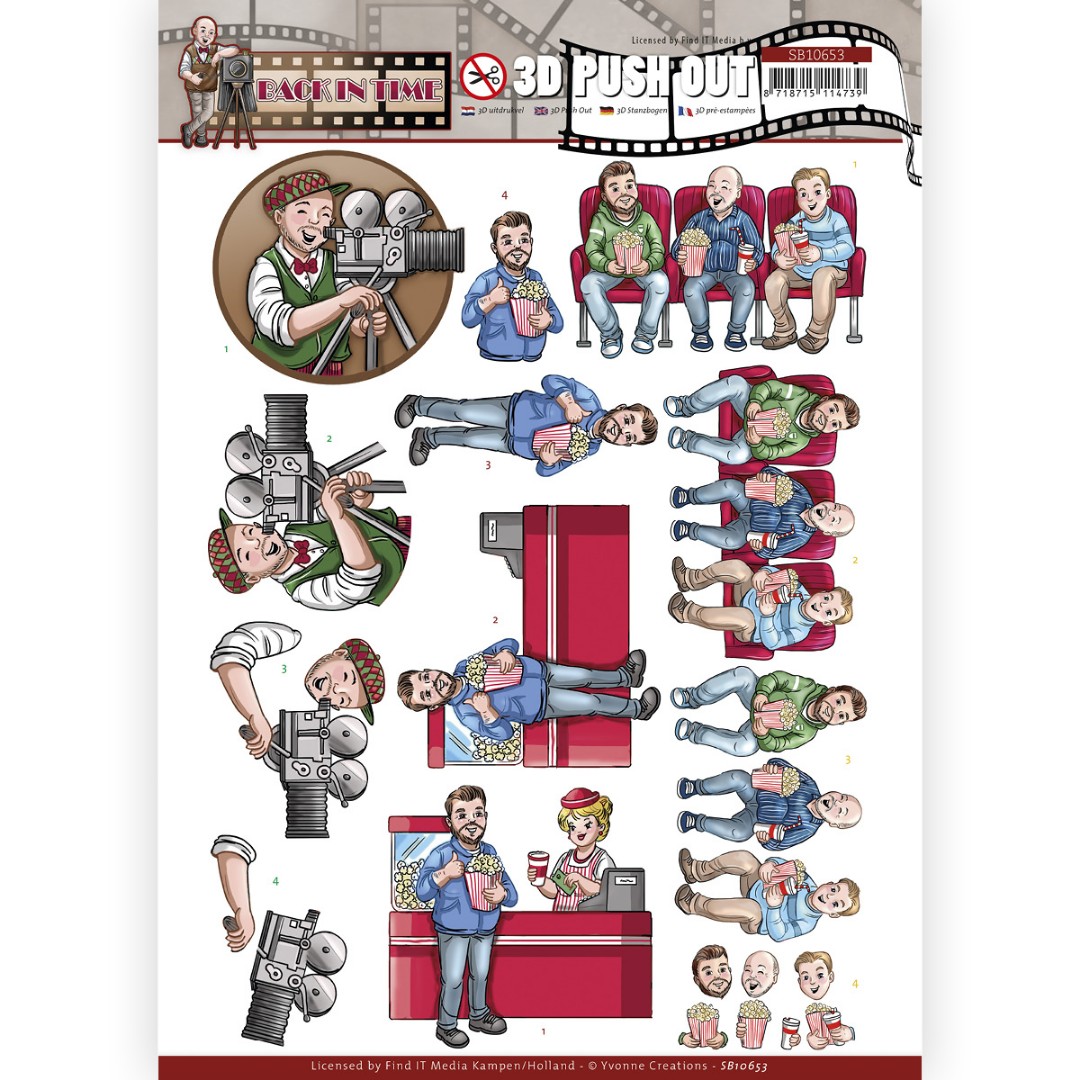 3D Push Out - Yvonne Creations - Big Guys - Back in Time - Movie 3D Push Out - Yvonne Creations - Big Guys - Back in Time - Movie