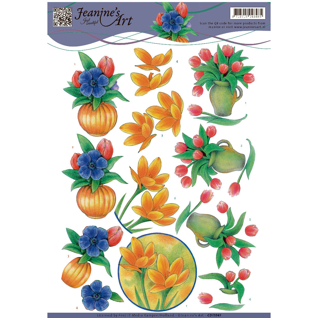 3D Cutting Sheet - Jeanine's Art - Flowers