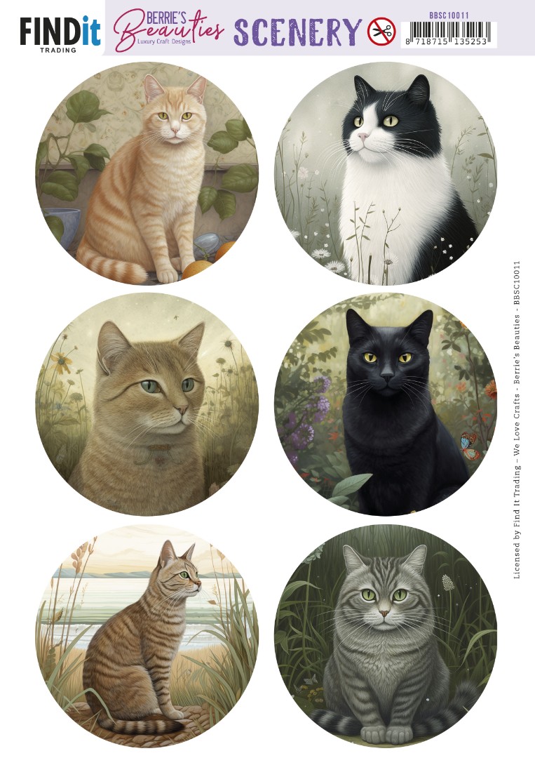 Push-Out Scenery - Berries Beauties -Cats Round
