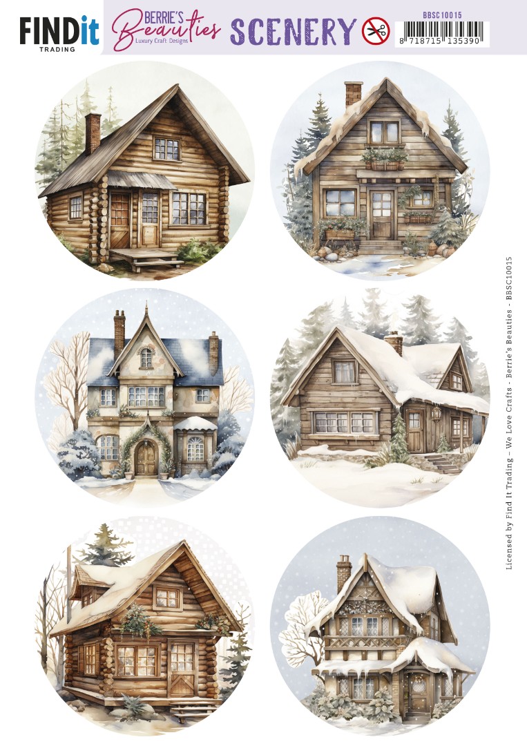 Push-Out Scenery - Berries Beauties - Winter Charm Round