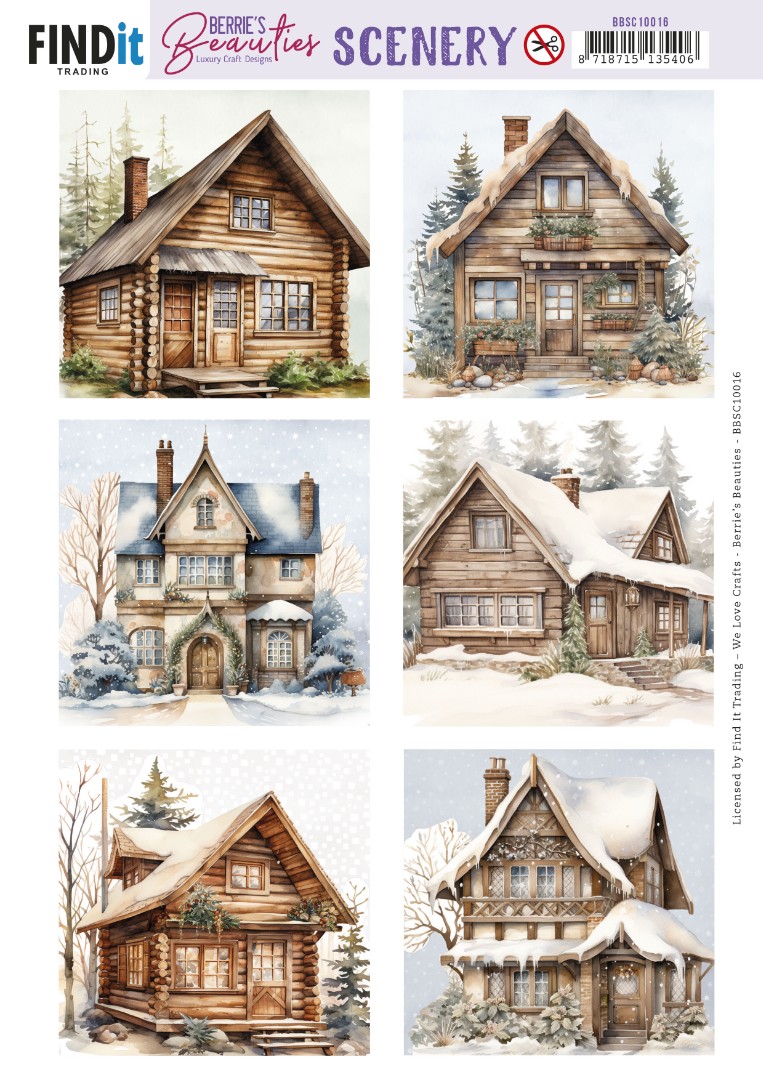 Push-Out Scenery - Berries Beauties - Winter Charm Square