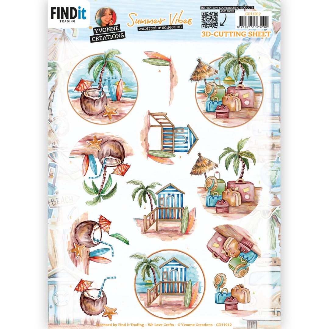 3D Cutting Sheet - Yvonne Creations - Summer Vibes - beach