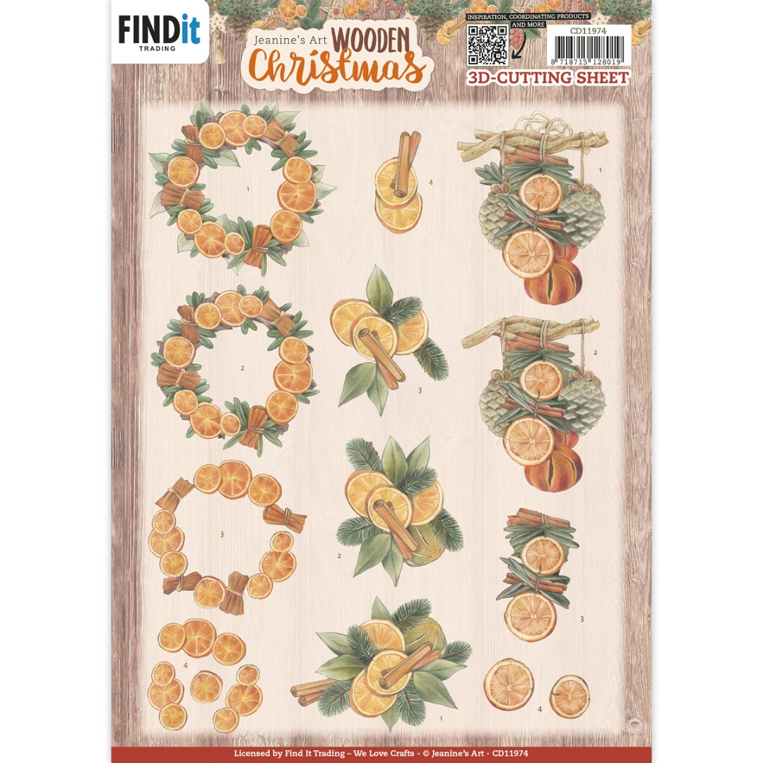 3D Cutting Sheets - Jeanine's Art - Wooden Christmas - Orange Fruit 3D Cutting Sheets - Jeanine's Art - Wooden Christmas - Orange Fruit
