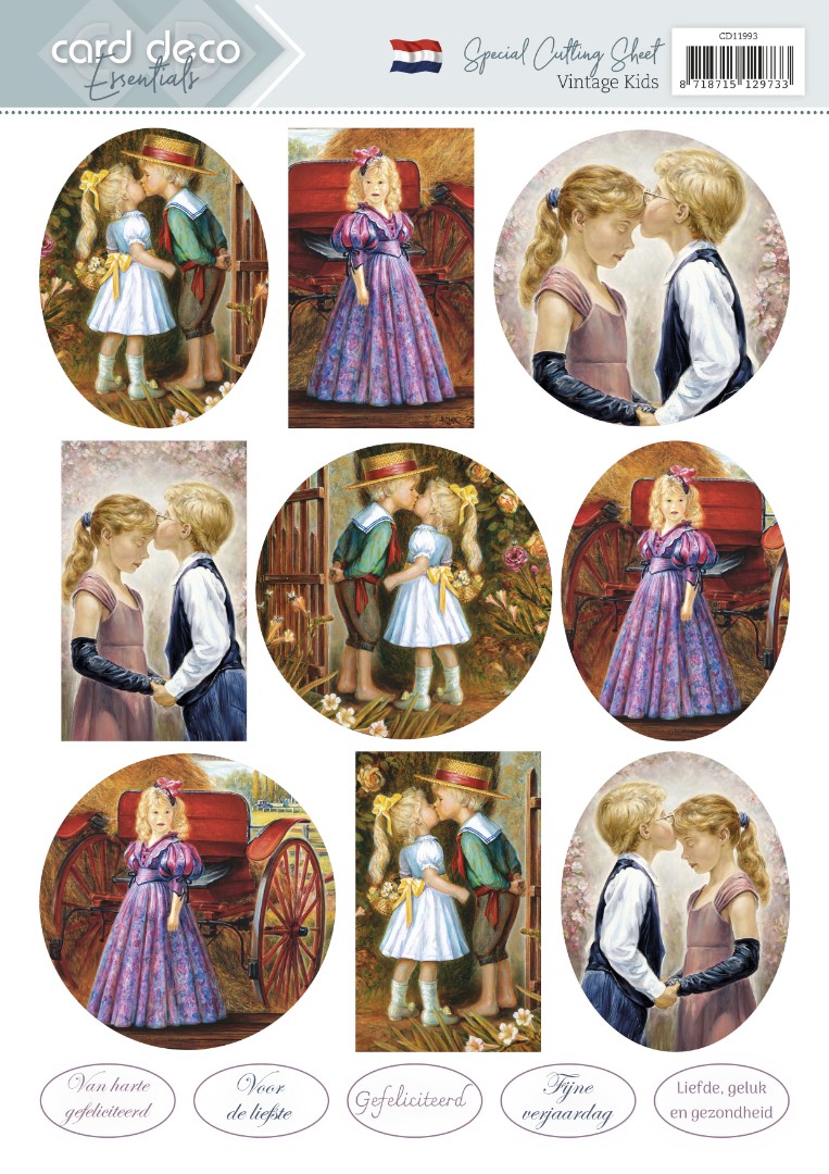 Special Scenery Cutting Sheet - Card Deco Essentials - Vintage Kids - NL