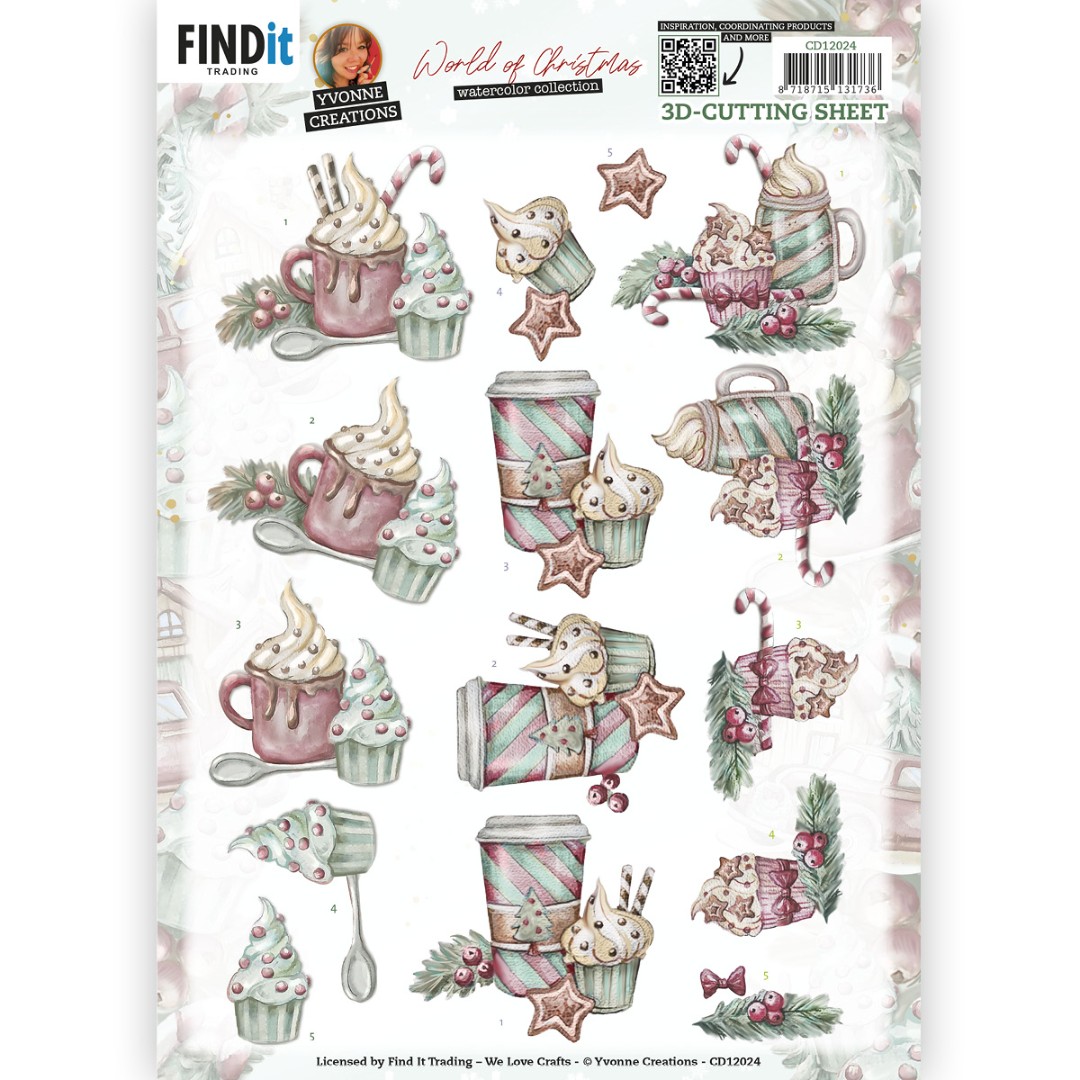 3D Cutting Sheet - Yvonne Creations - World of Christmas - Hot Chocolate 3D Cutting Sheet - Yvonne Creations - World of Christmas - Hot Chocolate
