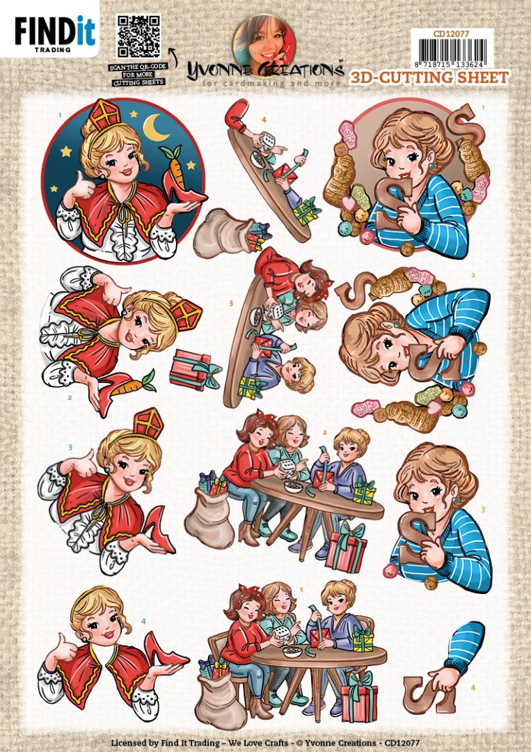 3D Cutting Sheet - Yvonne Creations - Pakjesavond