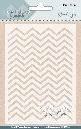 Card Deco Essentials - Mixed Media Stencil- Zigzag Card Deco Essentials - Mixed Media Stencil- Zigzag