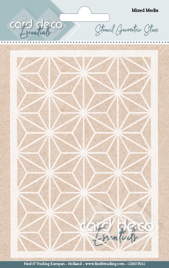 Card Deco Essentials - Mixed Media Stencil - Geometric Stars Card Deco Essentials - Mixed Media Stencil - Geometric Stars