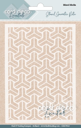 Card Deco Essentials - Mixed Media Stencil - Geometric Retro Card Deco Essentials - Mixed Media Stencil - Geometric Retro