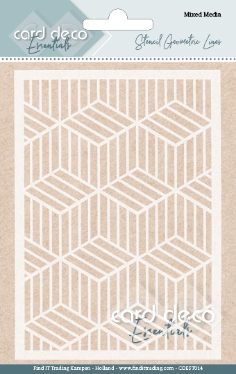 Card Deco Essentials - Mixed Media Stencil- Geometric Lines Card Deco Essentials - Mixed Media Stencil- Geometric Lines