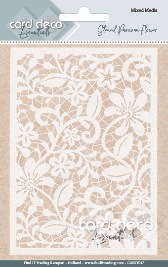Card Deco Essentials - Mixed Media Stencil - Passion Flower Card Deco Essentials - Mixed Media Stencil - Passion Flower