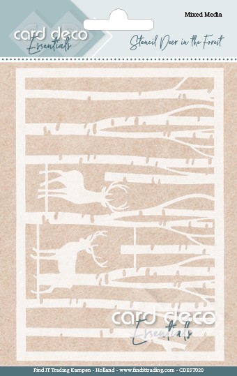 Card Deco Essentials - Mixed Media Stencil - Deer in the Forest Card Deco Essentials - Mixed Media Stencil - Deer in the Forest