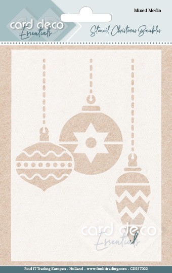Card Deco Essentials - Mixed Media Stencil - Merry Christmas Card Deco Essentials - Mixed Media Stencil - Merry Christmas