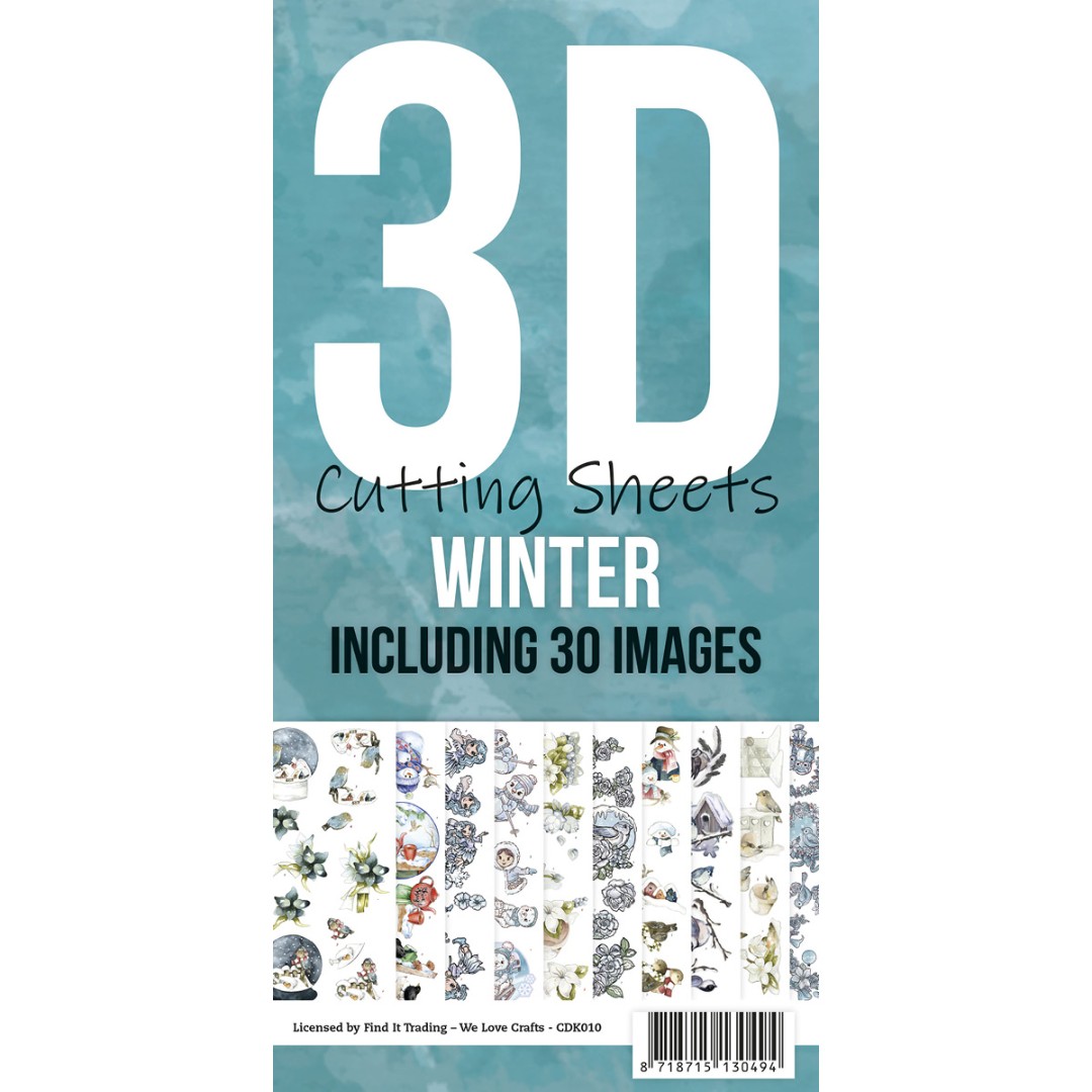 3D Cutting Sheets - Cards Deco - Winter 3D Cutting Sheets - Cards Deco - Winter