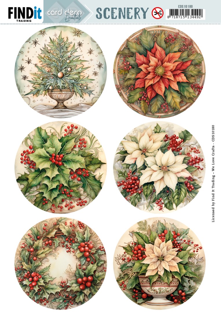 Push Out Scenery - Card Deco Essentials - Holly Round