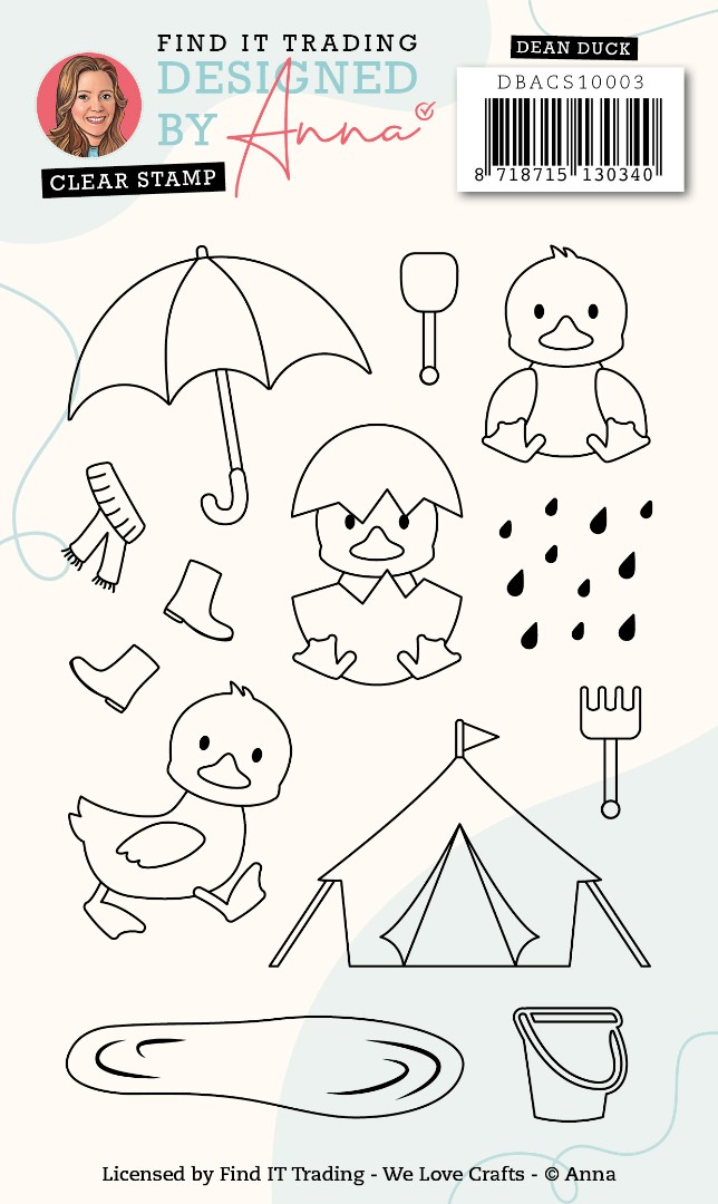 Designed by Anna - Mix and Match Clear Stamps - Dean Duck