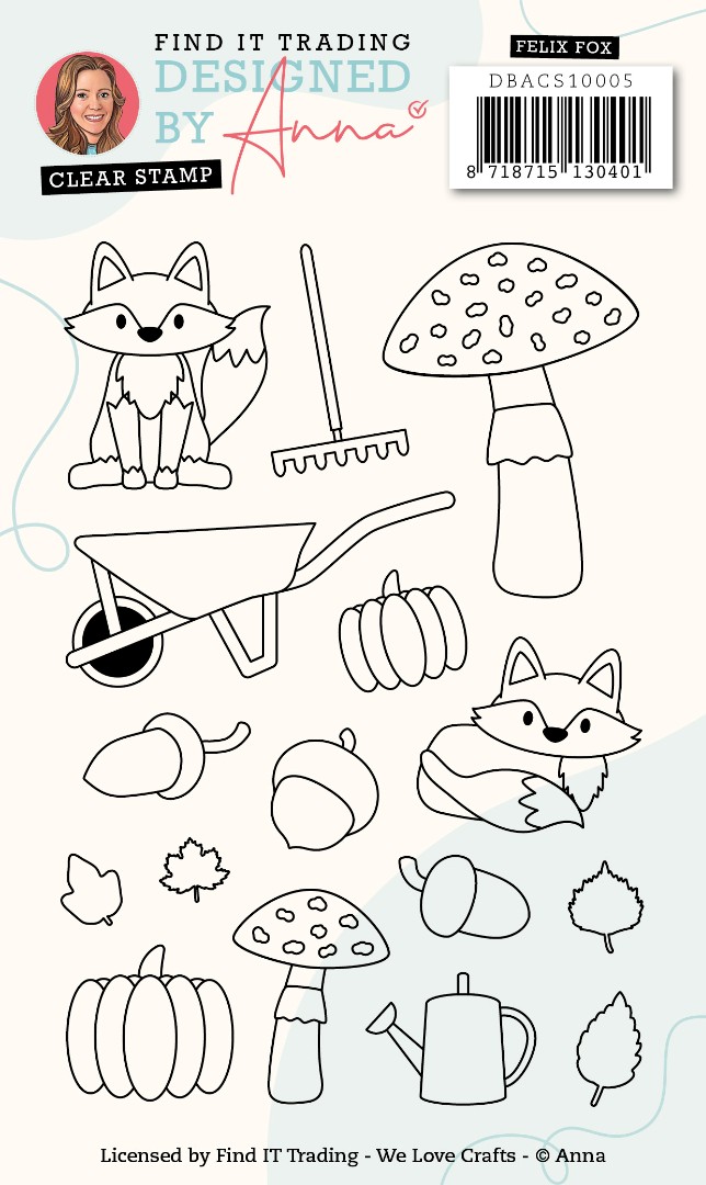 Designed by Anna - Mix and Match Clear Stamps - Felix Fox Designed by Anna - Mix and Match Clear Stamps - Felix Fox