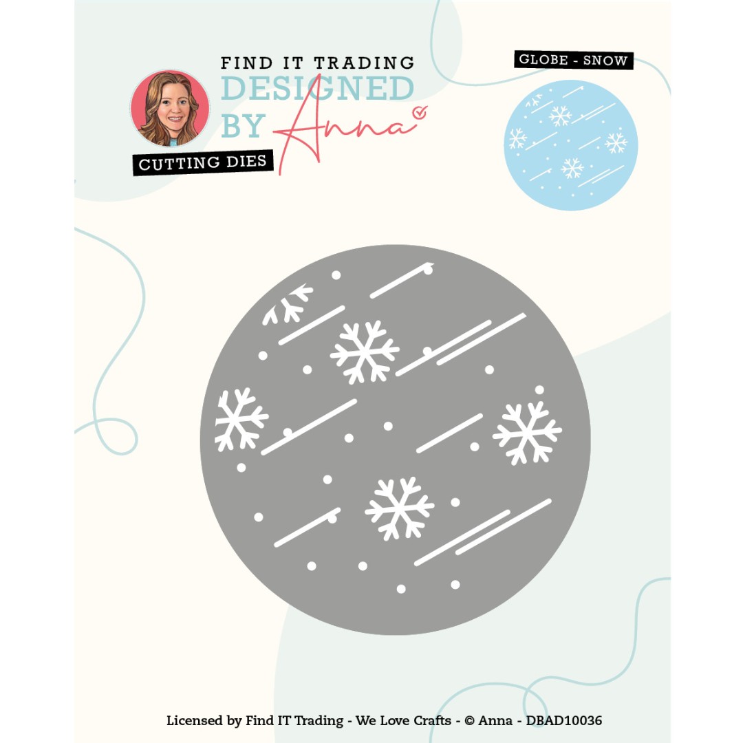 Designed by Anna - Mix and Match Cutting Dies - Globe Snow Designed by Anna - Mix and Match Cutting Dies - Globe Snow