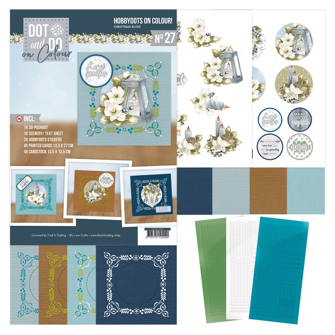 Dot and Do on Colour 27 - Precious Marieke - Christmas Blues Dot and Do on Colour 27 - Precious Marieke - Christmas Blues