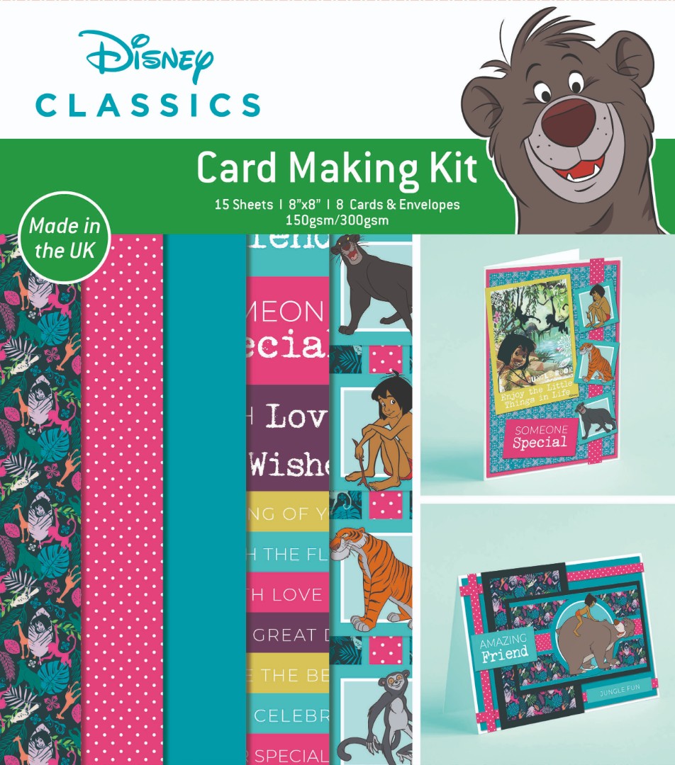 The Jungle Book - Card Making Kit - Makes 8 Cards Kit The Jungle Book - Card Making Kit - Makes 8 Cards Kit