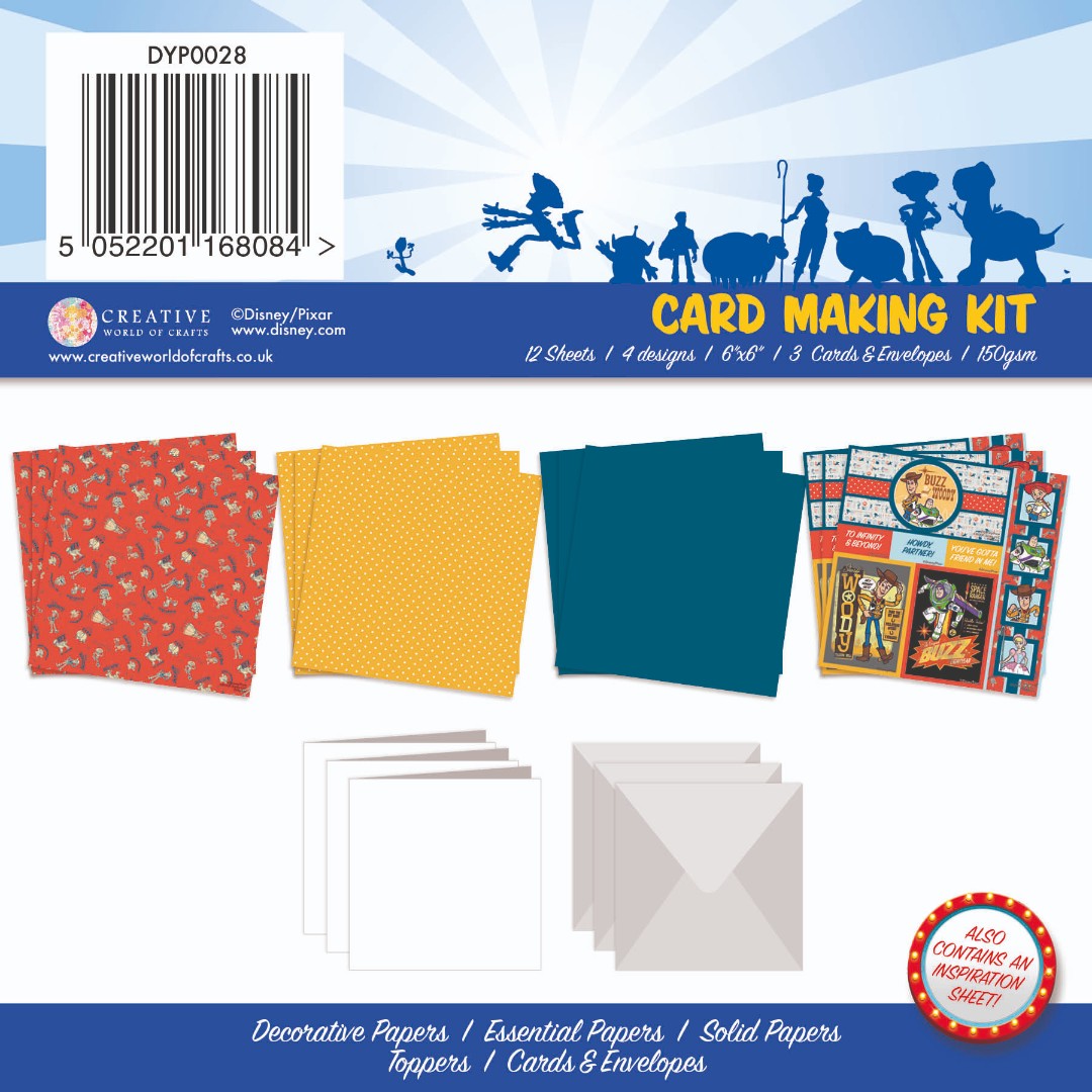 Toy Story - 6x6 Card Making Kit - Makes 3 Cards