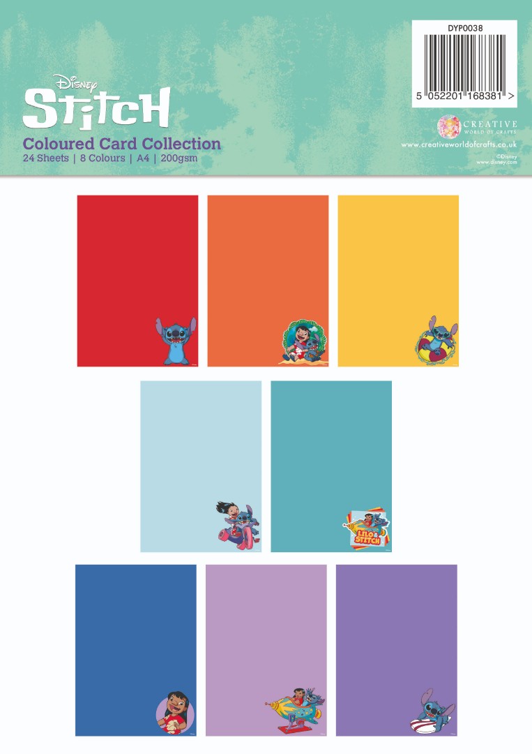 Lilo and Stitch - Coloured Card A4 Pack
