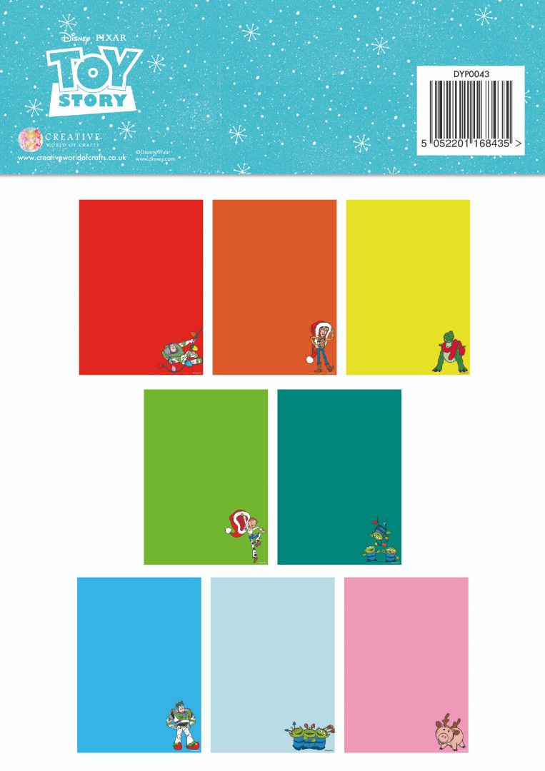 Toy Story - Christmas Coloured Card A4 Pack
