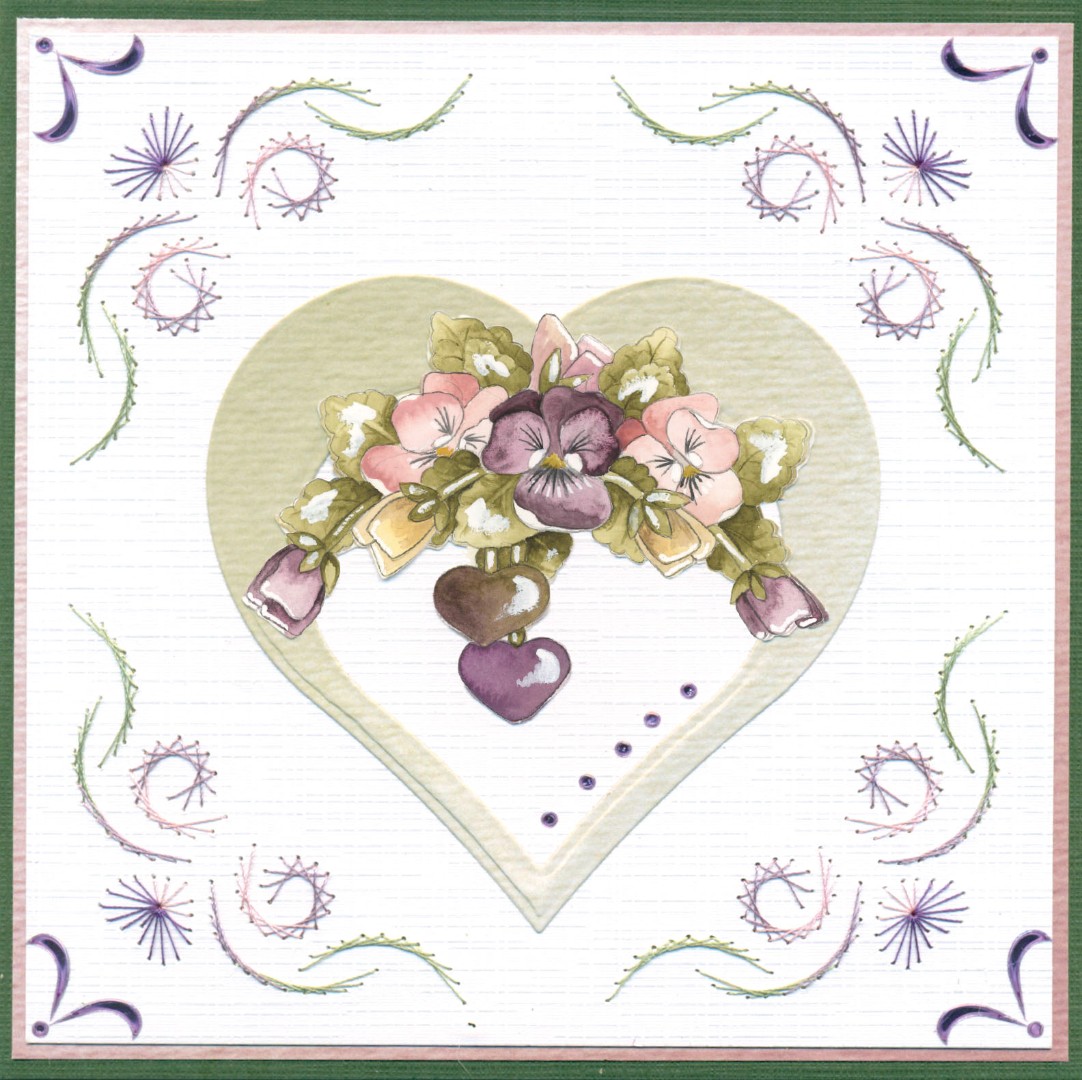 3D Cutting Sheet - Precious Marieke - Painted Pansies Mini