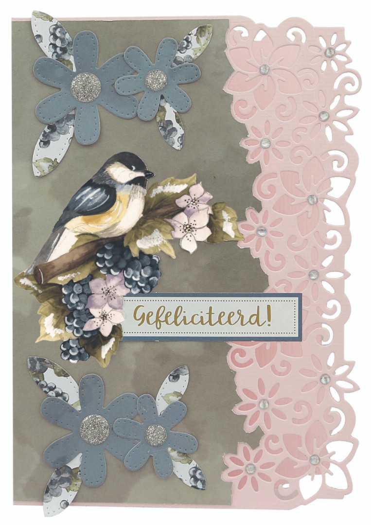3D Cutting Sheet - Precious Marieke - Birds and Berries - Gooseberries