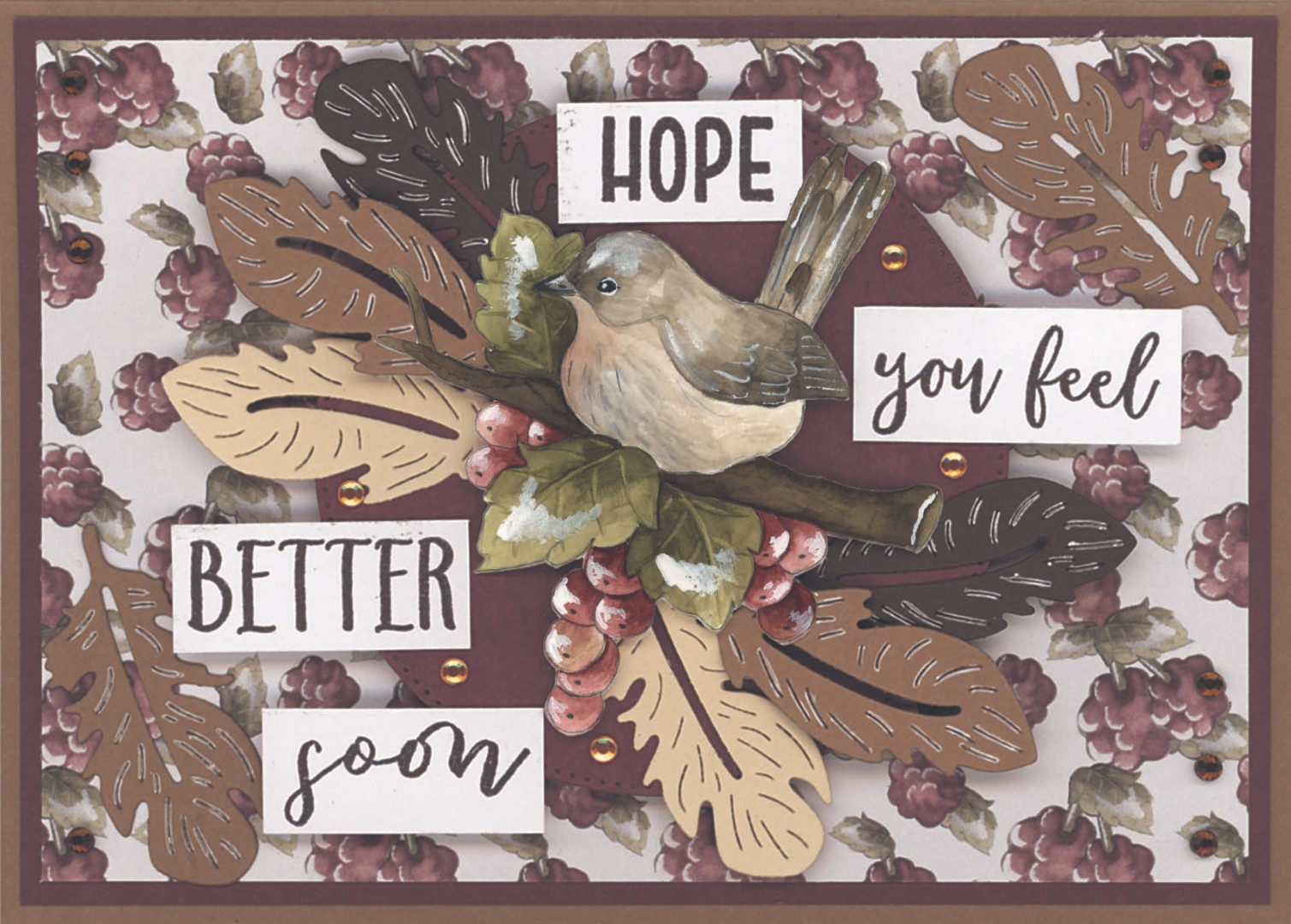 Dies - Precious Marieke - Birds and Berries - Leaf Frame