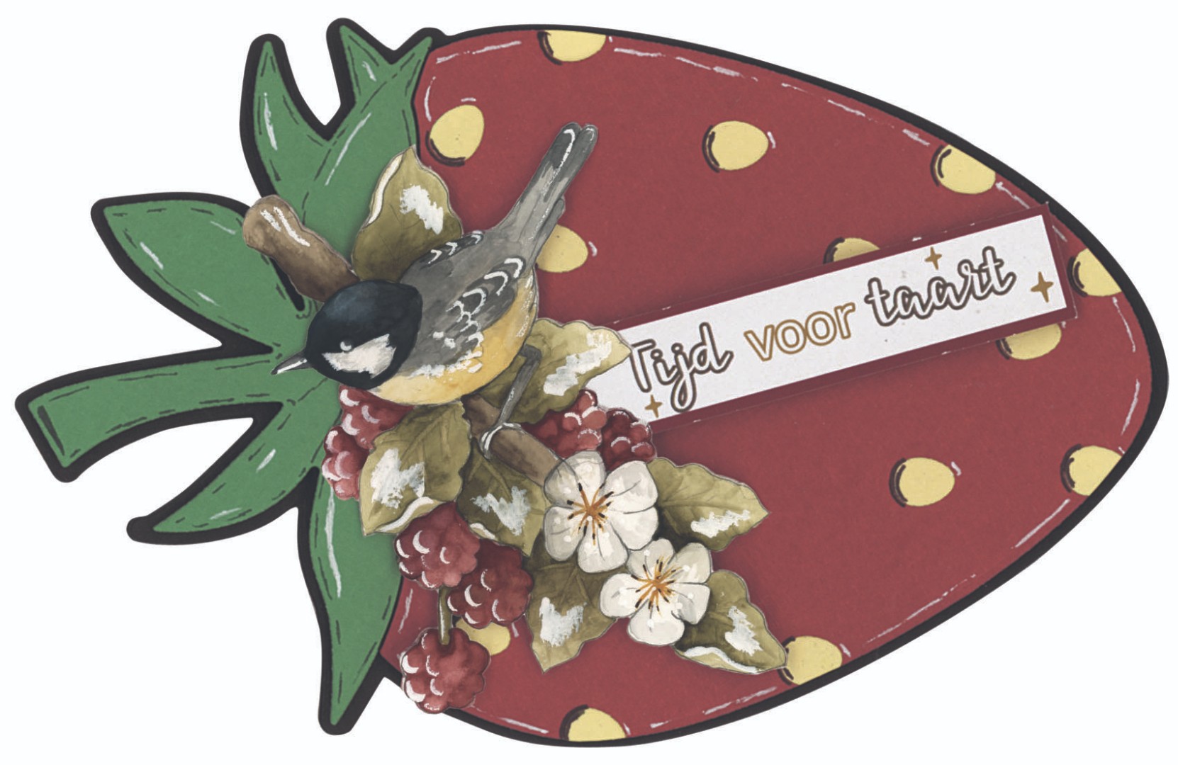 Dies - Precious Marieke - Birds and Berries - Strawberry