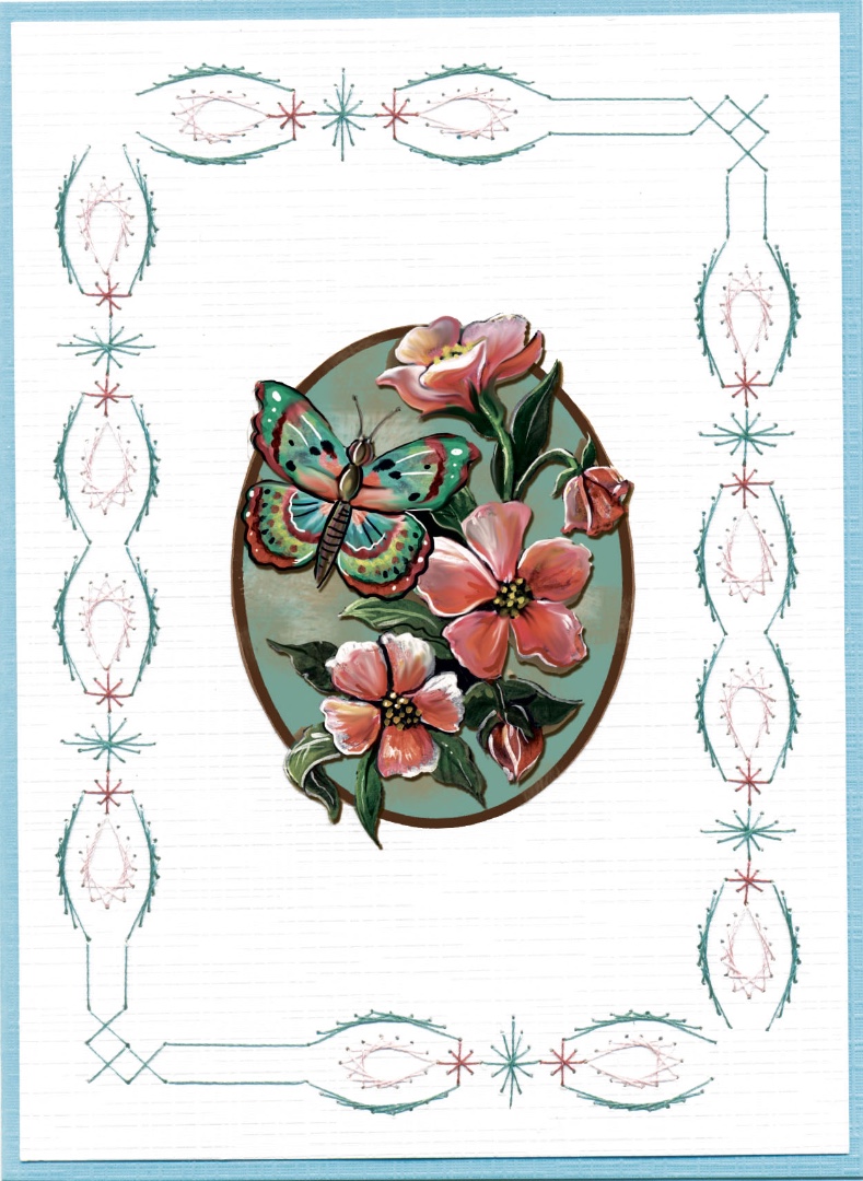 3D Push Out - Amy Design - Botanical Garden - Colorful Butterfly