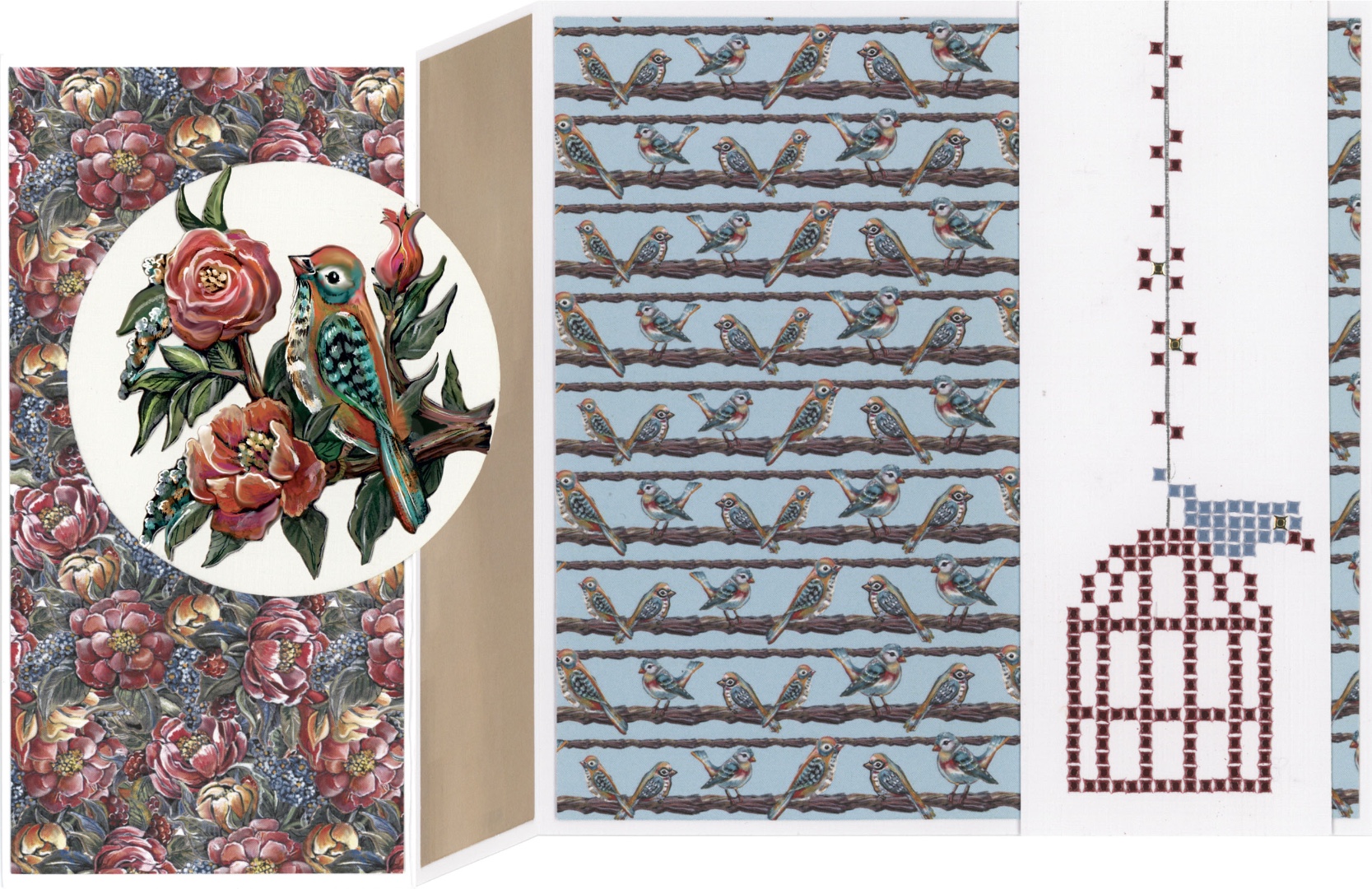 3D Cutting Sheets - Amy Design - Botanical Garden - Colorful Birds
